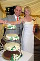 4. Alison & Gerry cut the cake